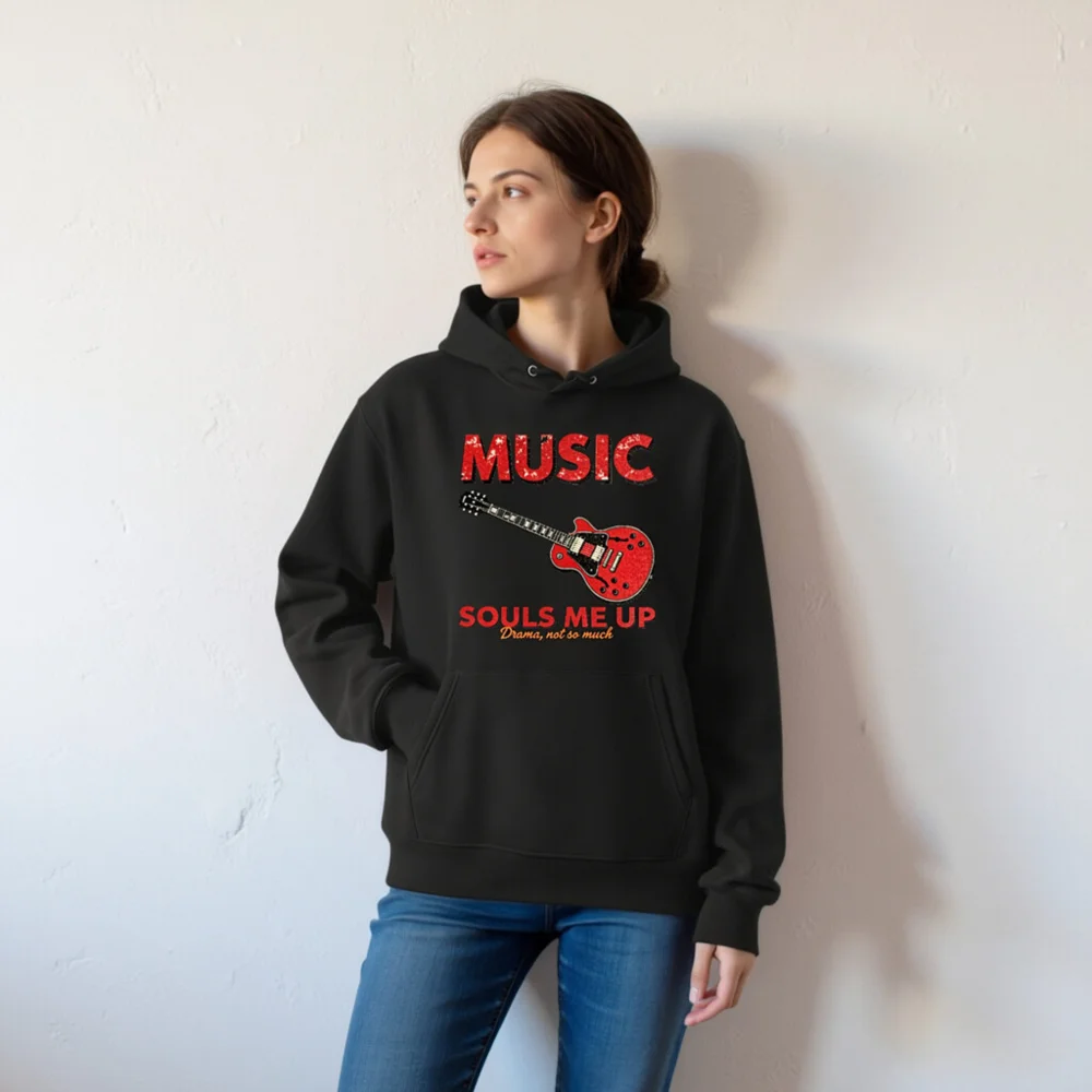 Music Souls Me Up Hoodie – Unisex Eco-Friendly Pullover - Image 6