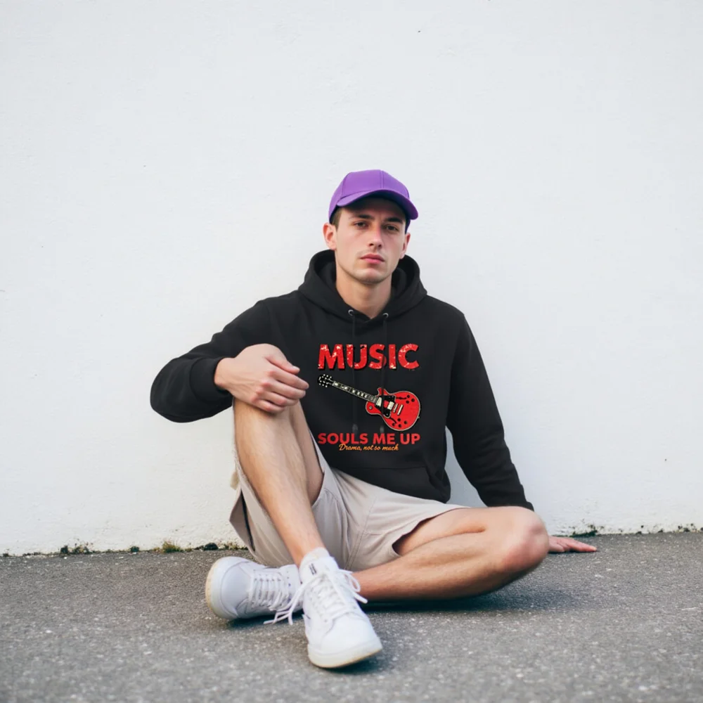 Music Souls Me Up Hoodie – Unisex Eco-Friendly Pullover - Image 7