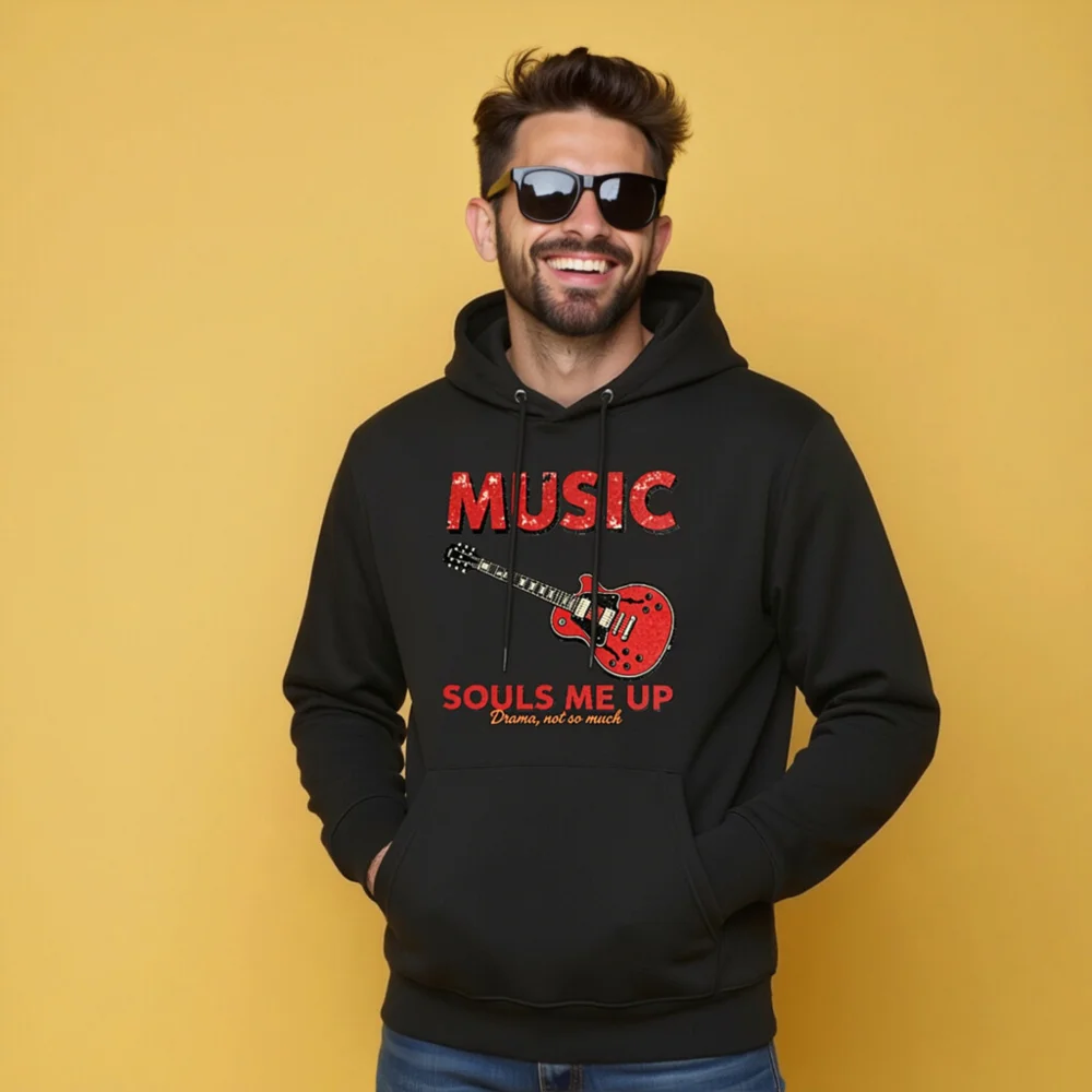 Music Souls Me Up Hoodie – Unisex Eco-Friendly Pullover - Image 9