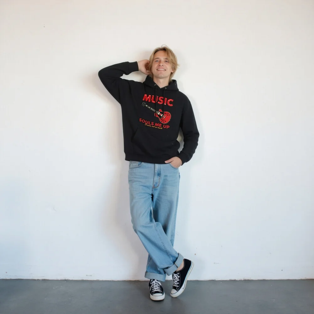 Music Souls Me Up Hoodie – Unisex Eco-Friendly Pullover - Image 10