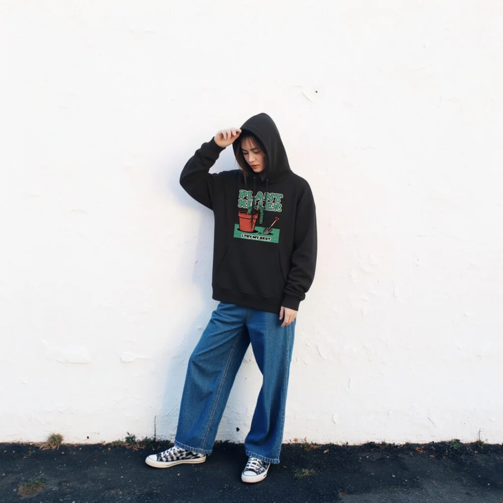 Plant Killer Hoodie - Unisex Eco-Friendly Graphic Hooded Sweatshirt - Image 2
