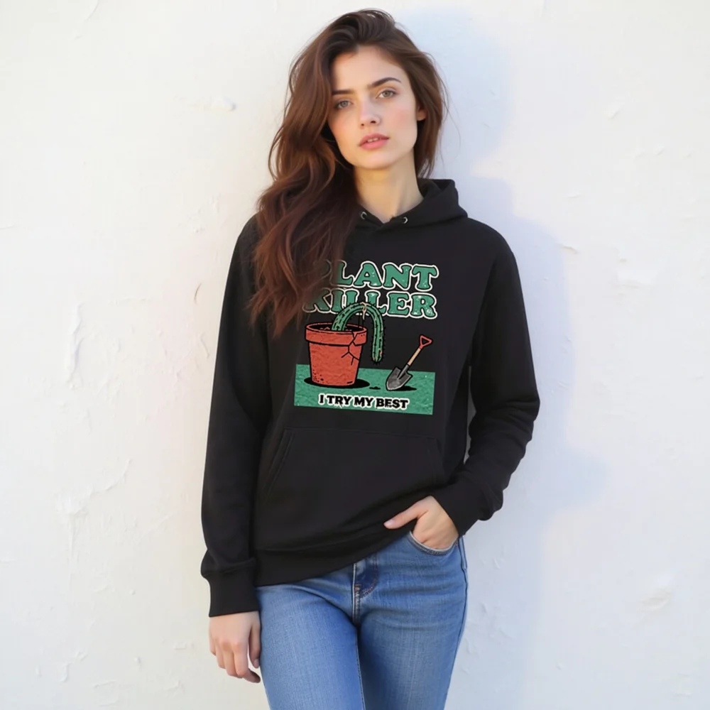 Plant Killer Hoodie - Unisex Eco-Friendly Graphic Hooded Sweatshirt - Image 11