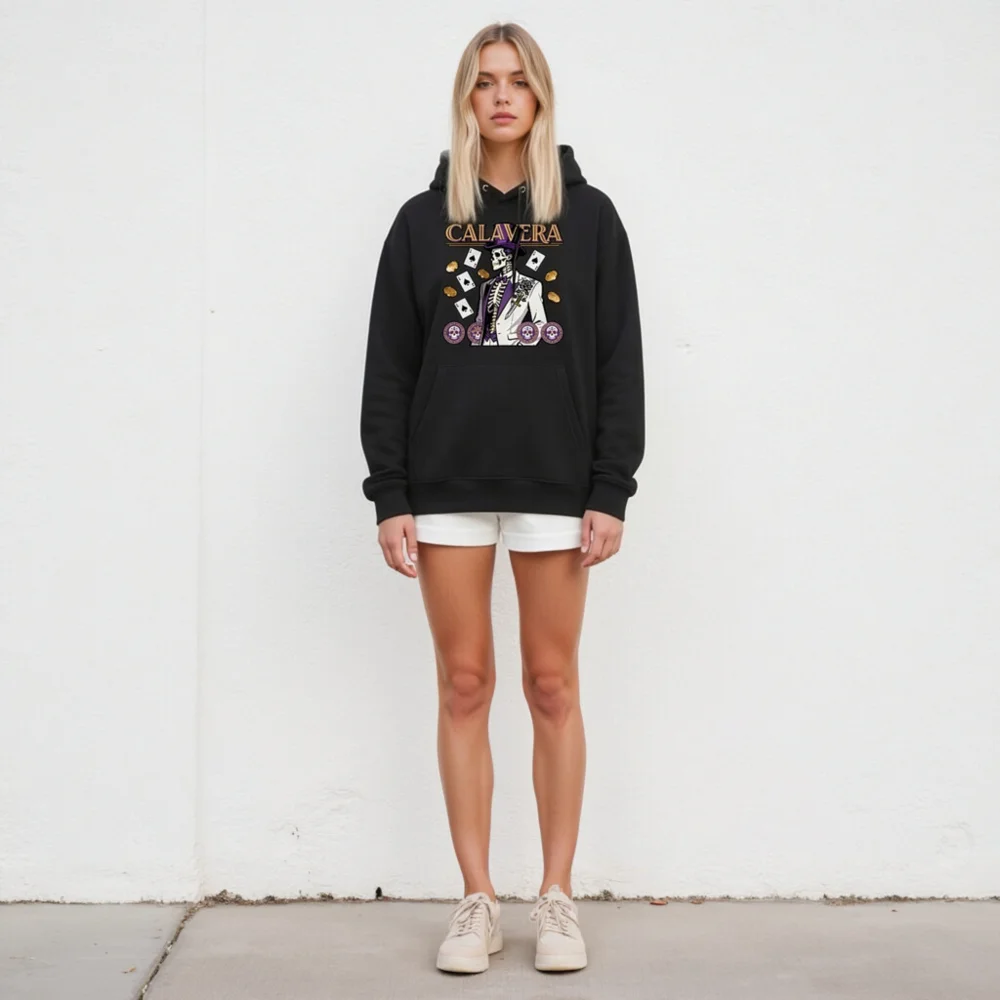 Calavera Skeleton Hoodie - Unisex Eco-Friendly Pullover - Image 5