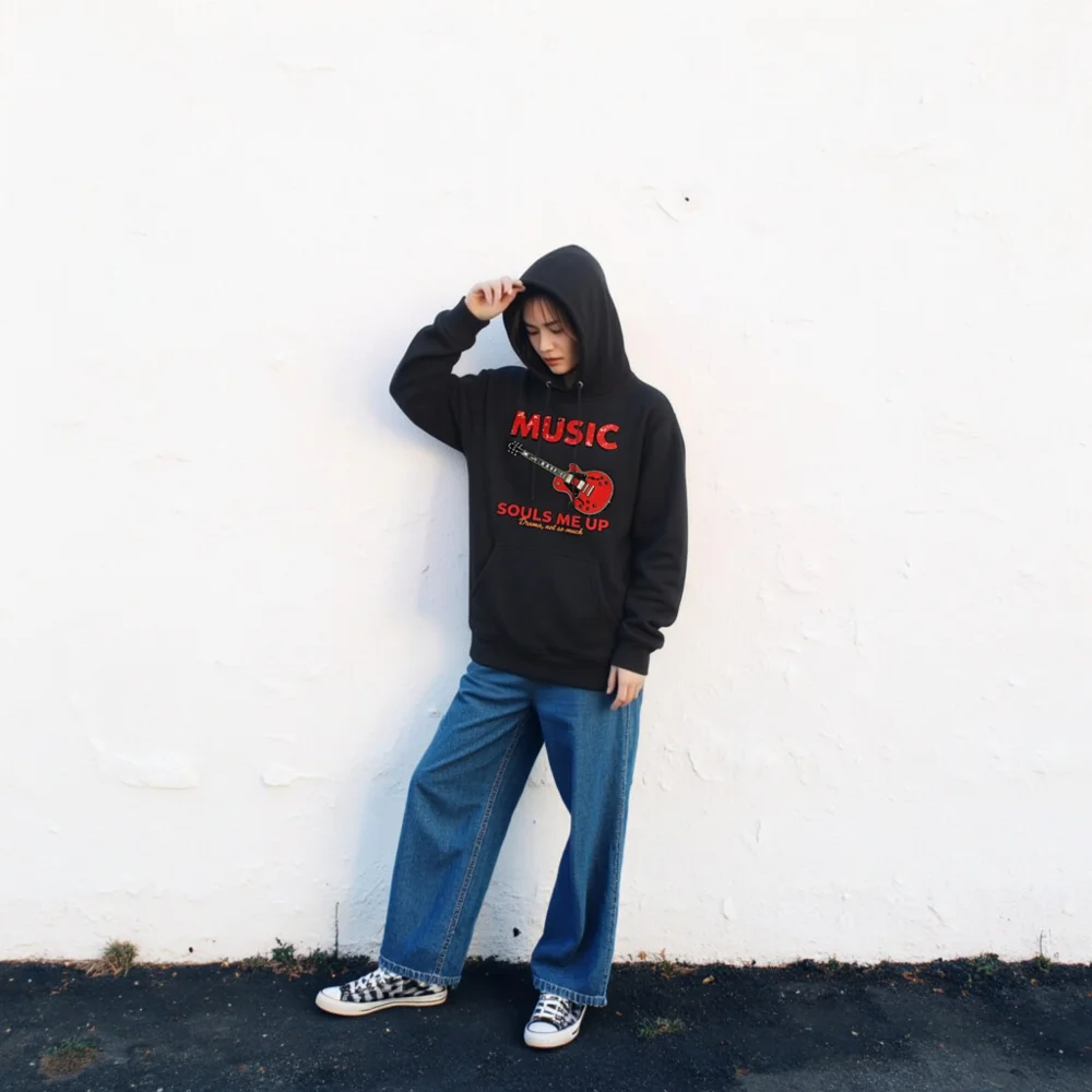 Music Souls Me Up Hoodie – Unisex Premium Pullover Sweatshirt - Image 2