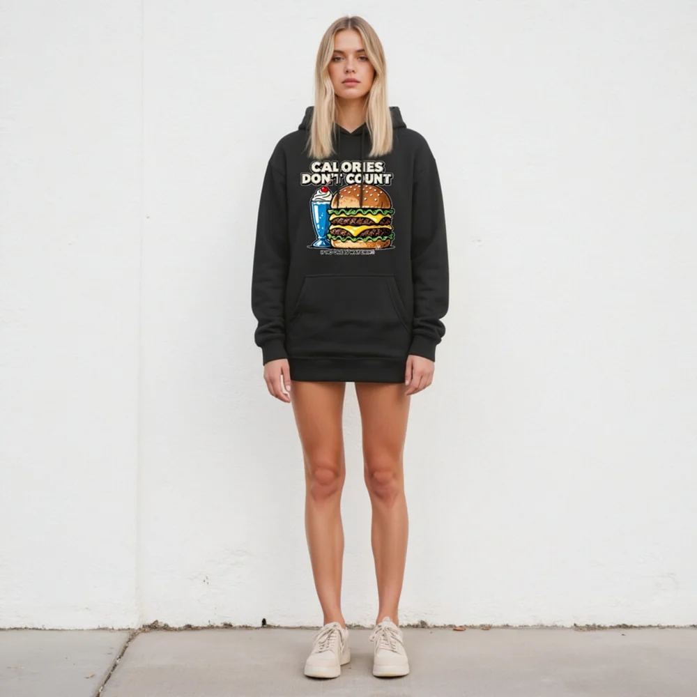 Calories Don't Count Hoodie – Unisex Premium Pullover Sweatshirt - Image 5