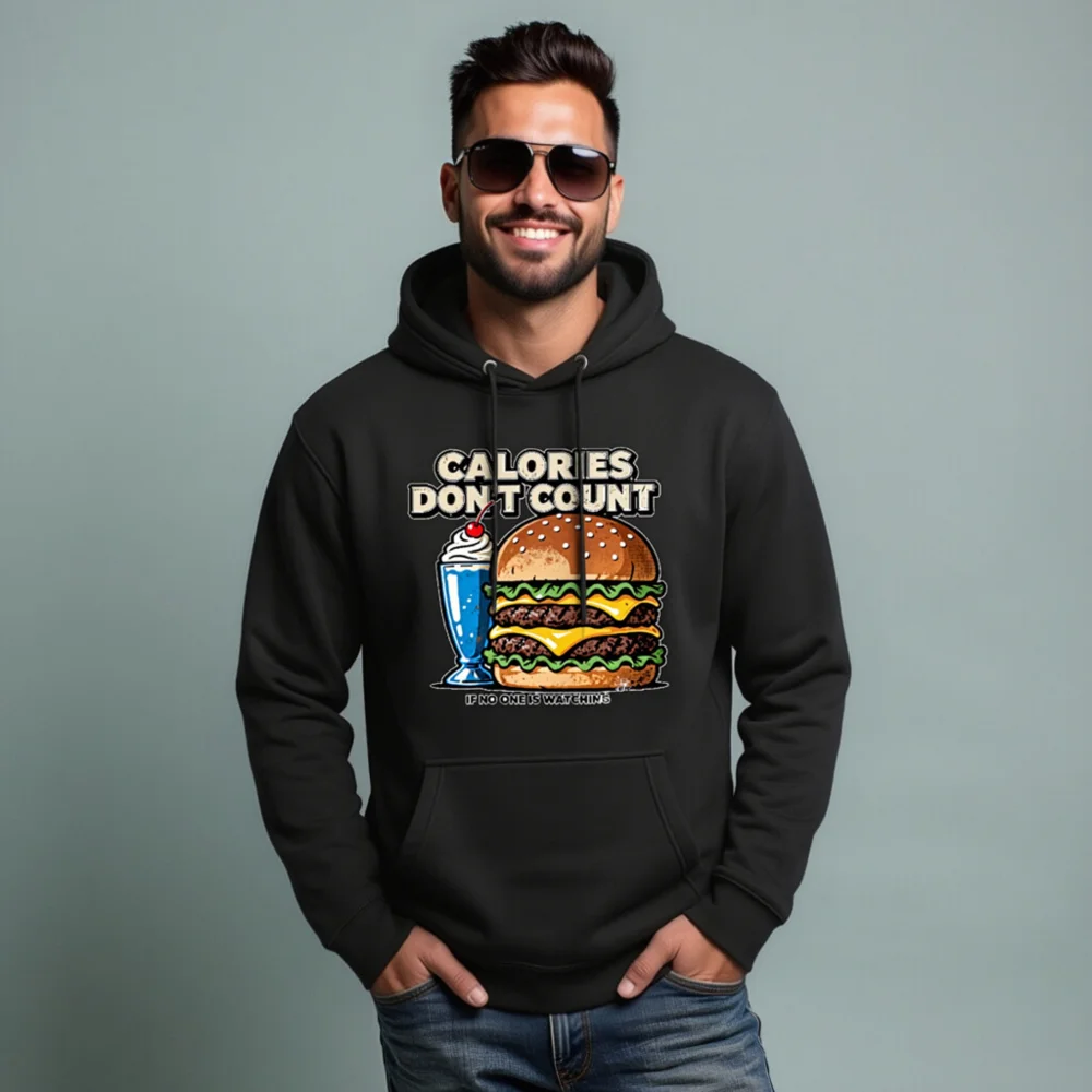 Calories Don't Count Hoodie – Unisex Premium Pullover Sweatshirt - Image 7