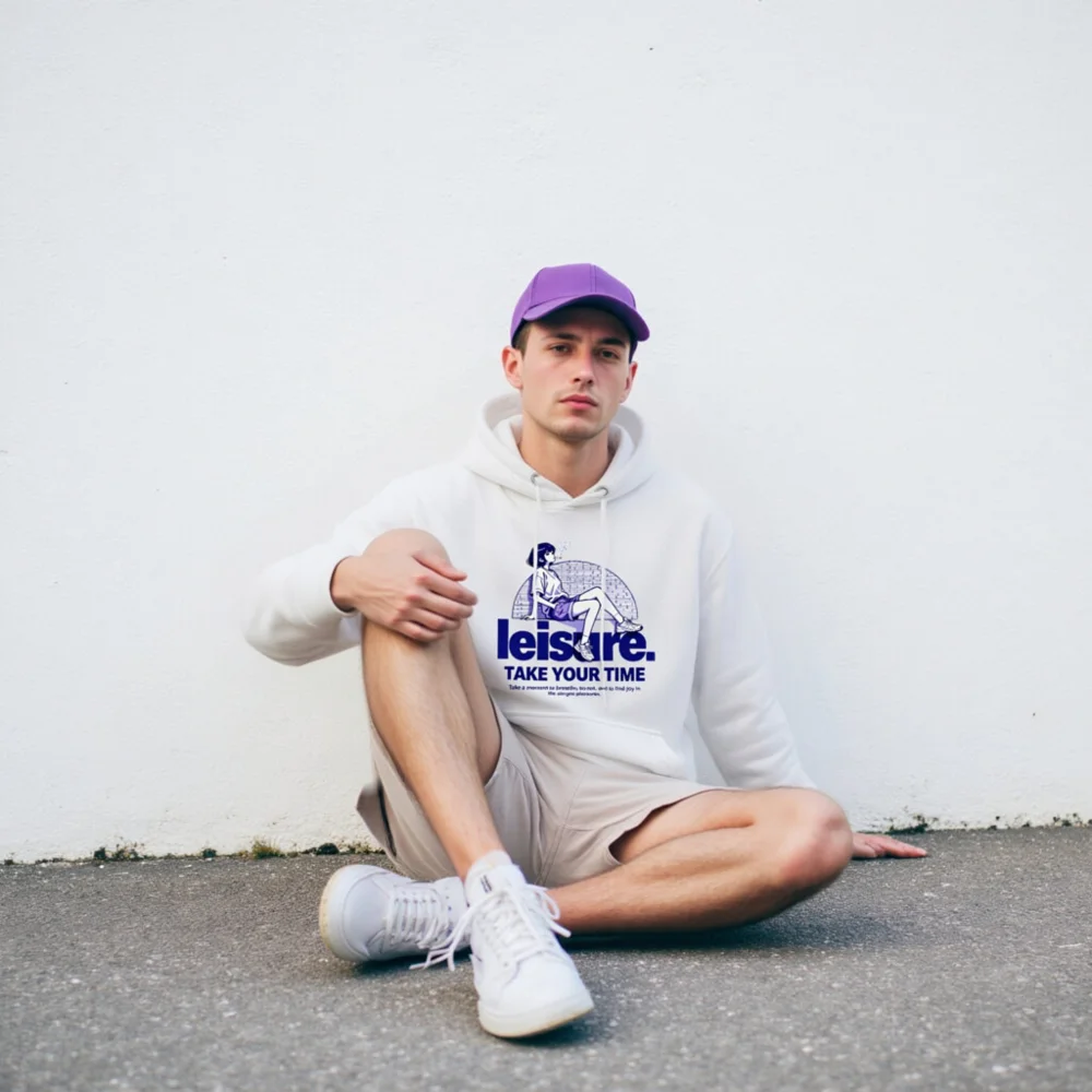 Leisure Unisex Premium Pullover Hoodie – Take Your Time - Image 8