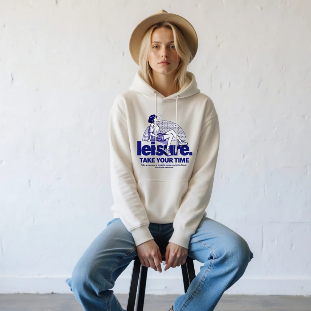 Leisure Unisex Premium Pullover Hoodie – Take Your Time - Image 9