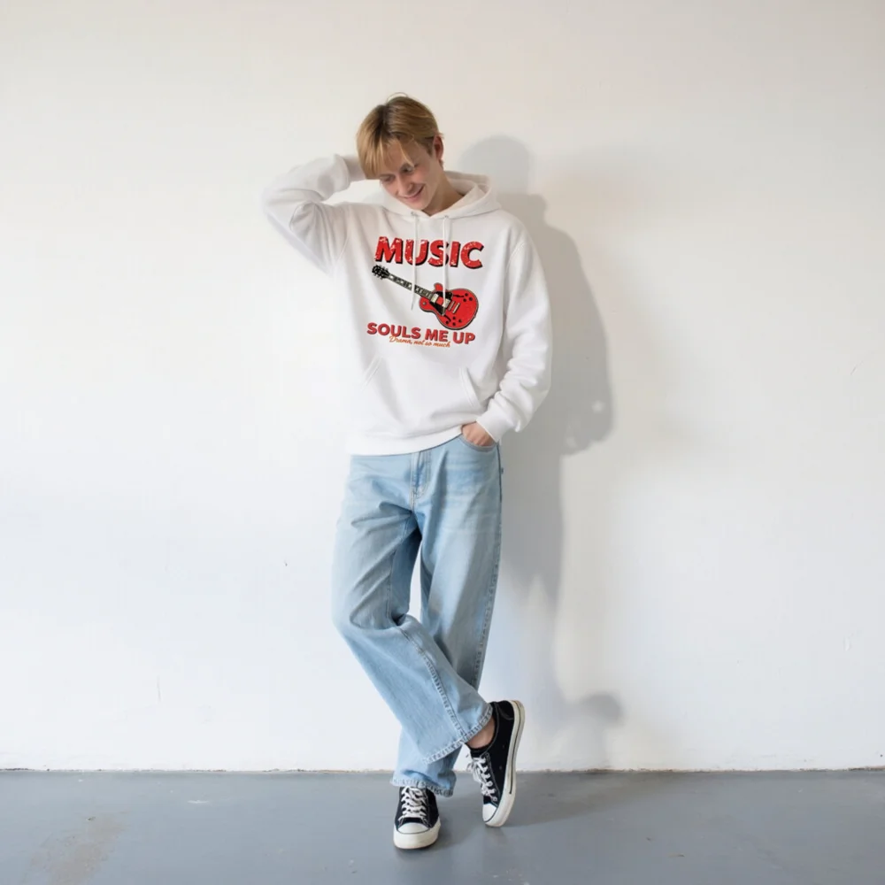 Music Souls Me Up Hoodie – Unisex Premium Pullover Sweatshirt - Image 7