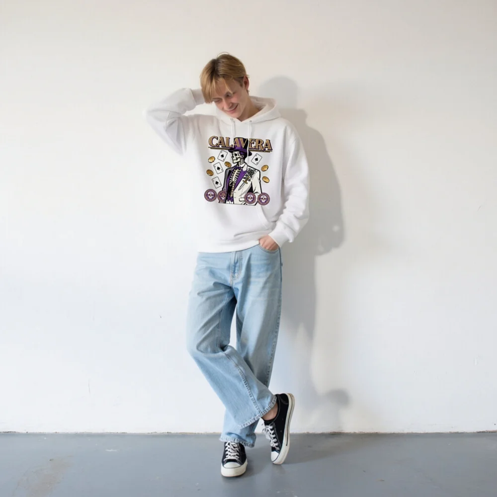 Calavera Skeleton Hoodie – Unisex Premium Pullover Sweatshirt - Image 7