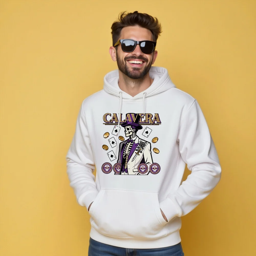 Calavera Skeleton Hoodie – Unisex Premium Pullover Sweatshirt - Image 10