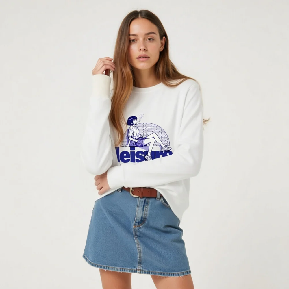 Leisure Unisex Organic Cotton Sweatshirt – Take Your Time - Image 9