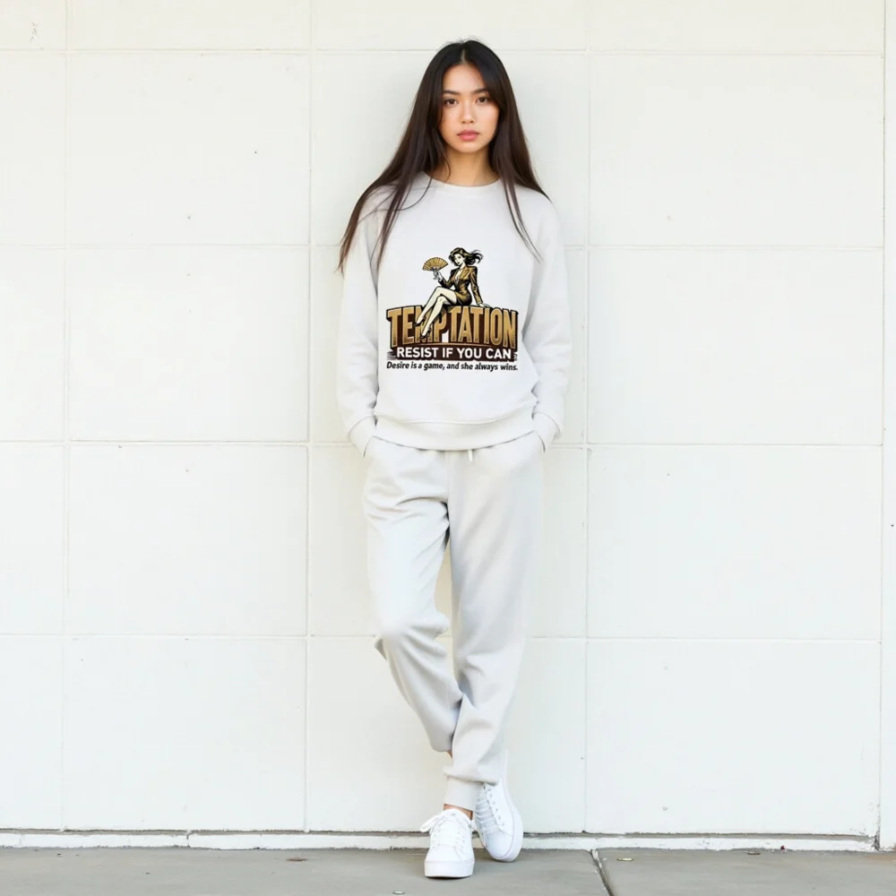 Temptation Resist If You Can Unisex Organic Sweatshirt - Image 10