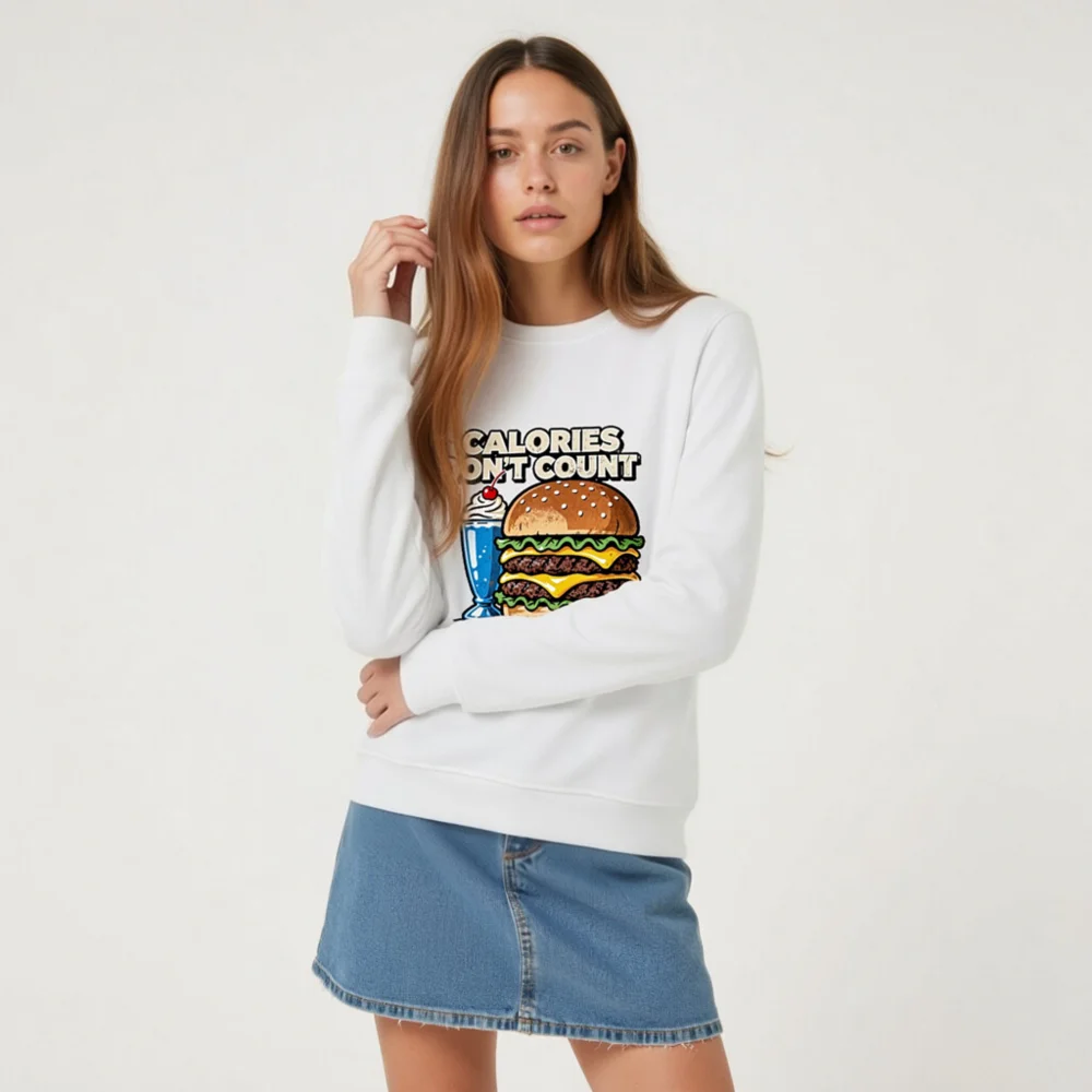 Calories Don't Count Sweatshirt – Unisex Organic Cotton Hoodie - Image 9