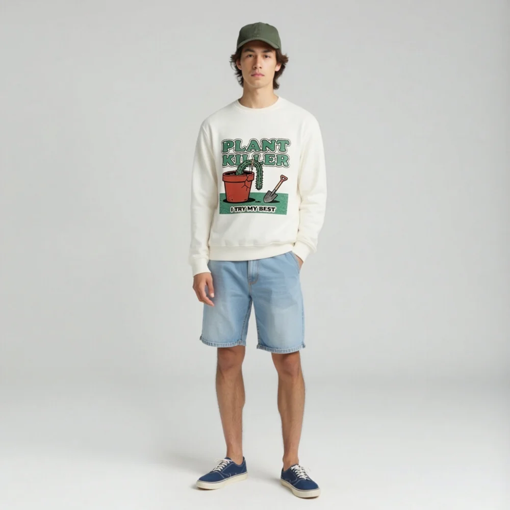 Plant Killer Sweatshirt - Unisex Organic Cotton Graphic Hoodie - Image 3