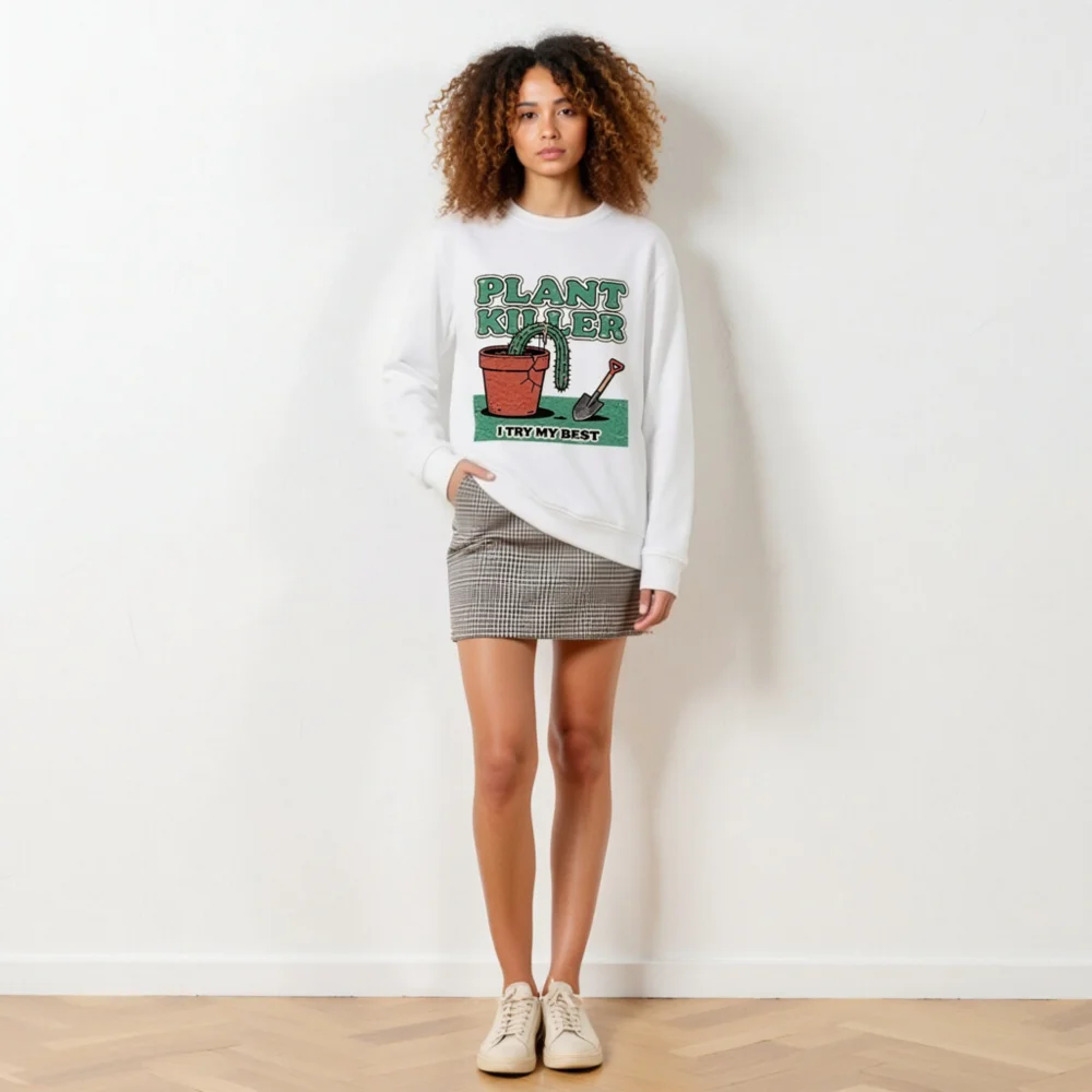 Plant Killer Sweatshirt - Unisex Organic Cotton Graphic Hoodie - Image 6
