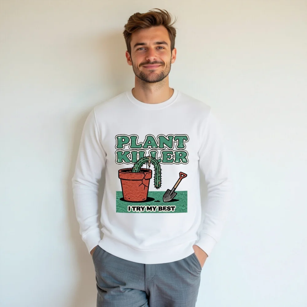 Plant Killer Sweatshirt - Unisex Organic Cotton Graphic Hoodie - Image 7