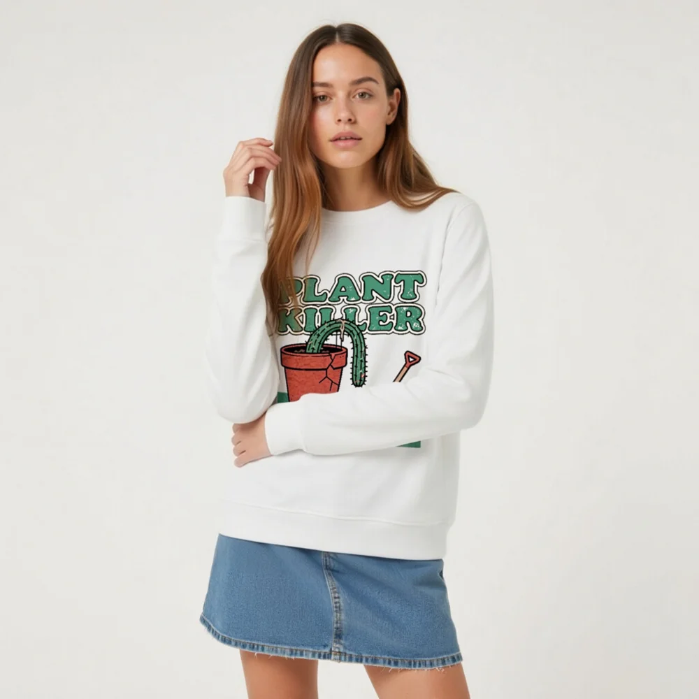 Plant Killer Sweatshirt - Unisex Organic Cotton Graphic Hoodie - Image 9
