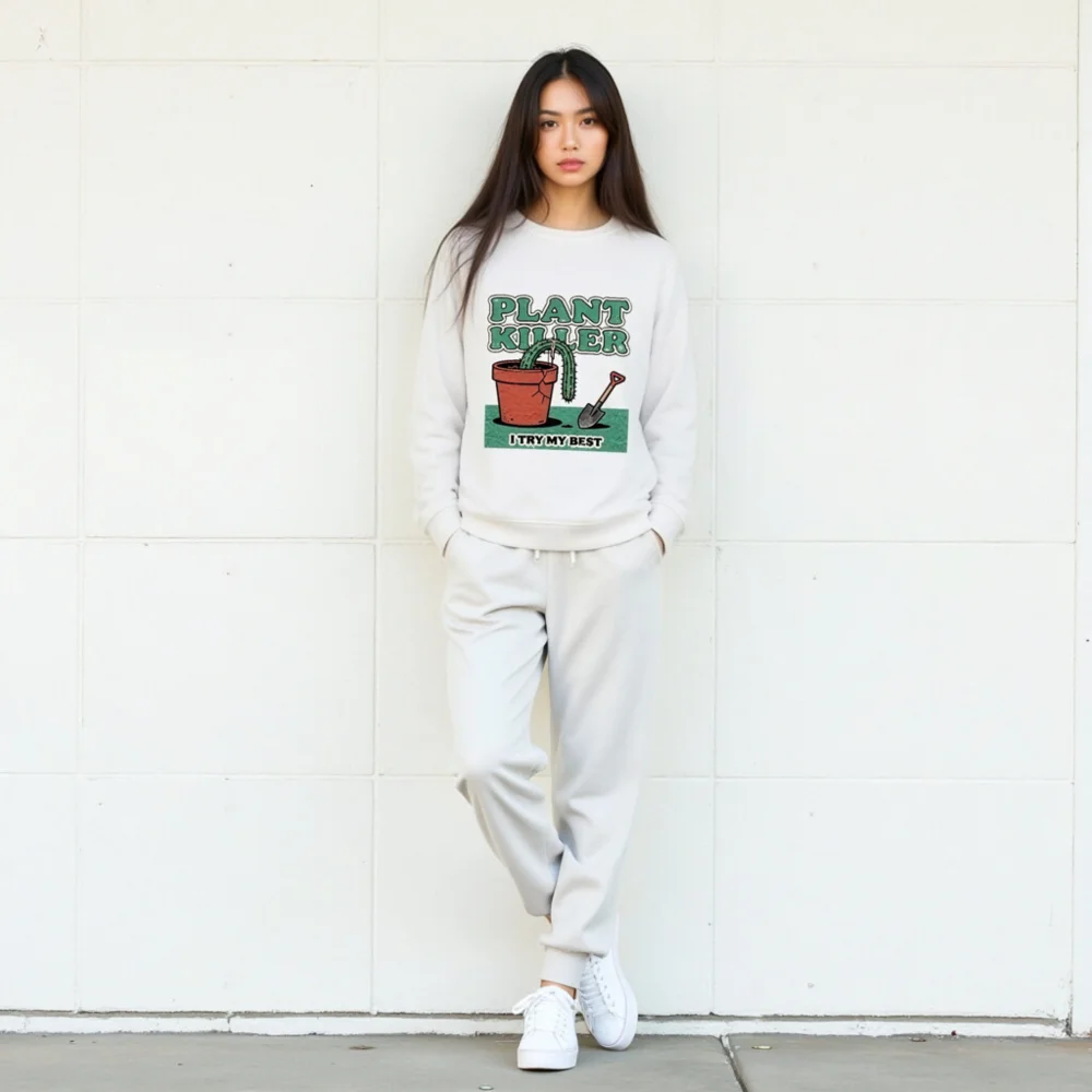 Plant Killer Sweatshirt - Unisex Organic Cotton Graphic Hoodie - Image 10