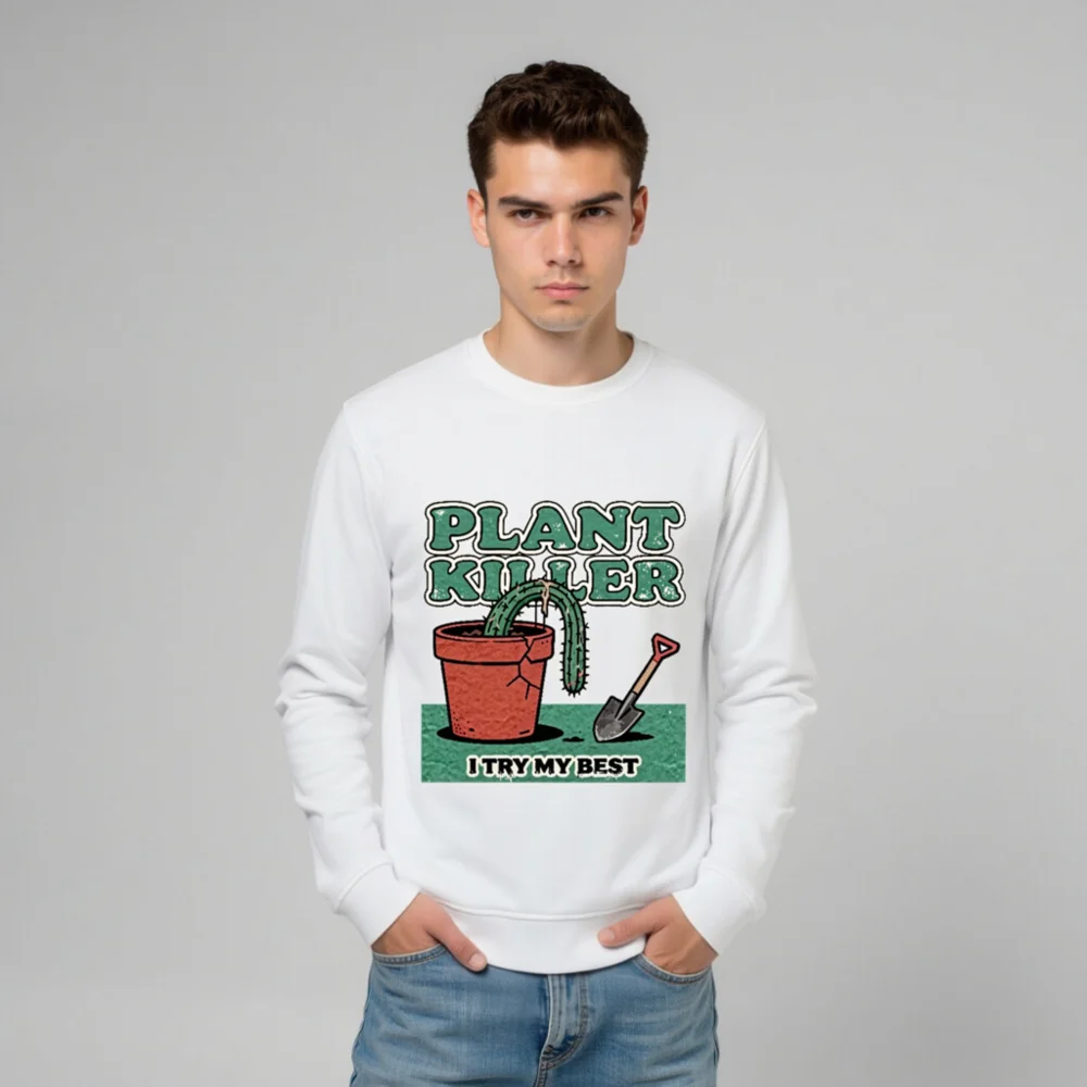 Plant Killer Sweatshirt - Unisex Organic Cotton Graphic Hoodie - Image 11