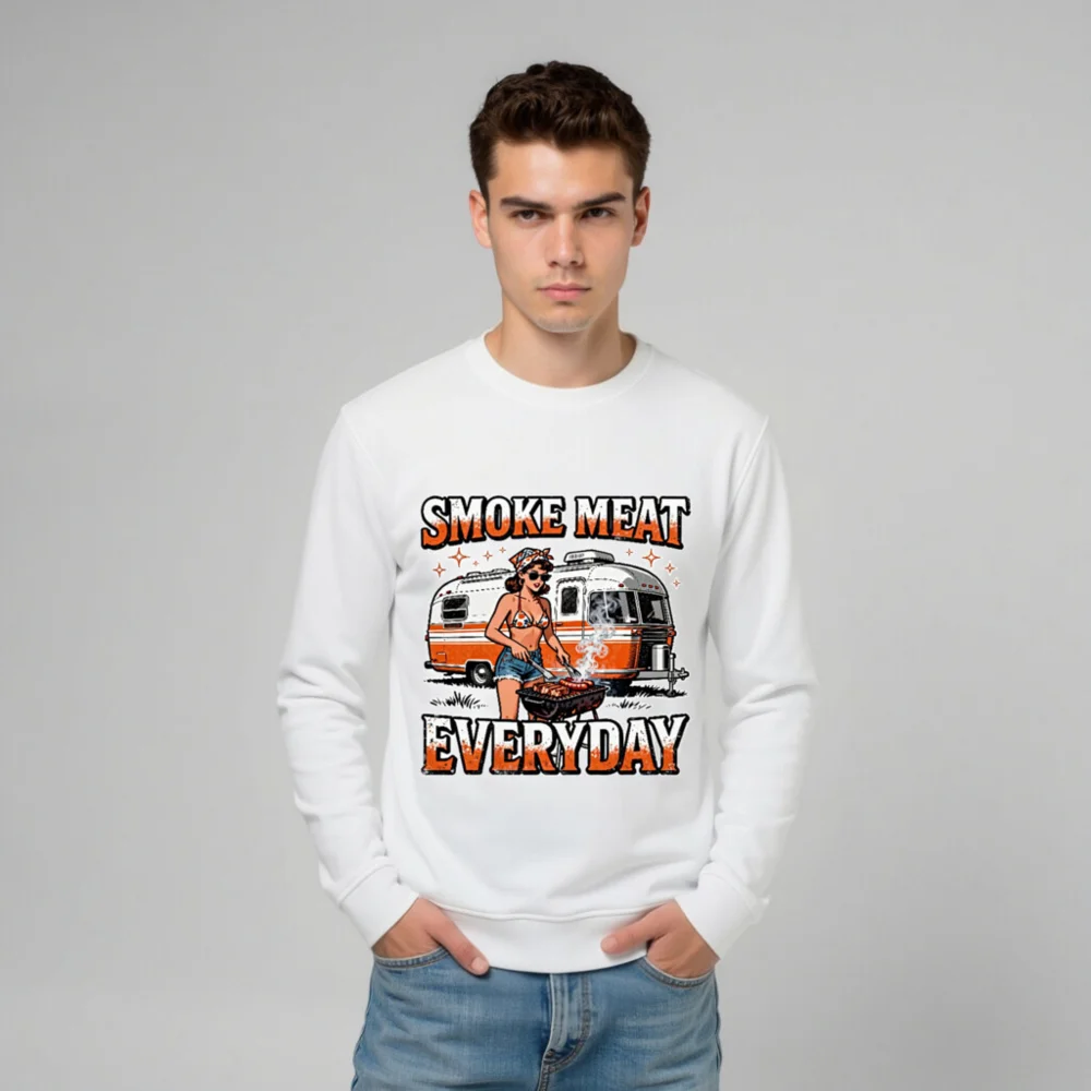 Smoke Meat Everyday Unisex Organic Sweatshirt - Image 11