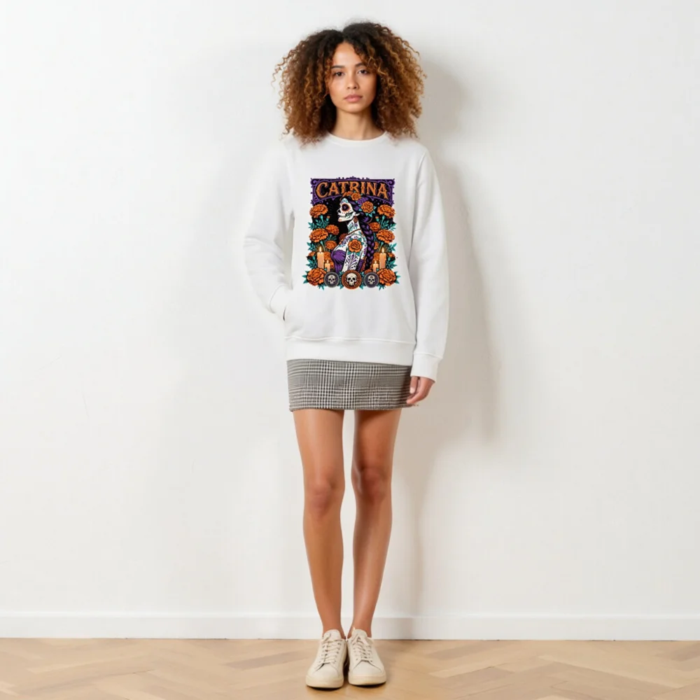 Catrina Day of the Dead Unisex Organic Sweatshirt - Image 6