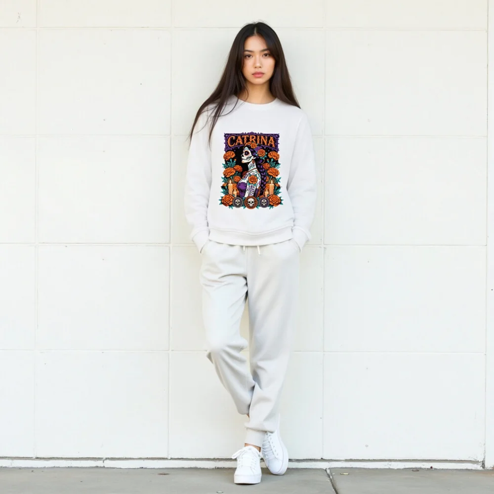 Catrina Day of the Dead Unisex Organic Sweatshirt - Image 10