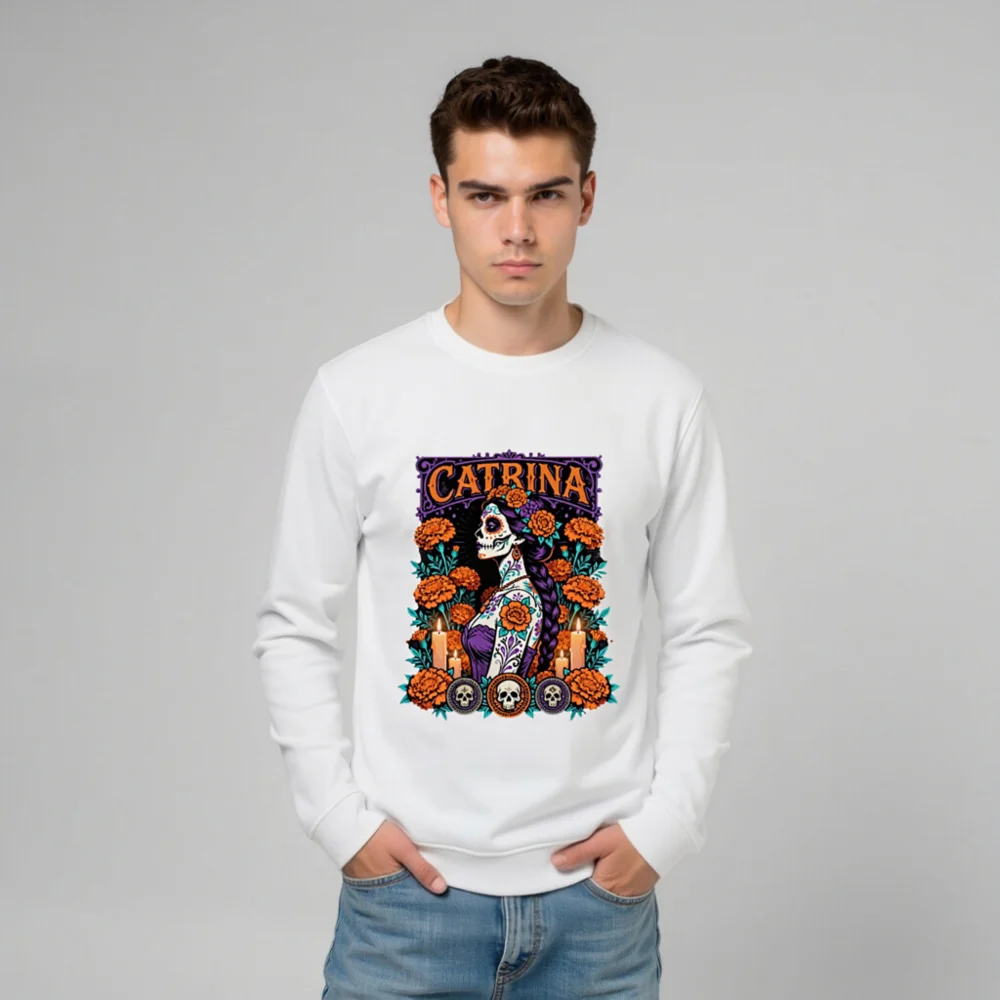 Catrina Day of the Dead Unisex Organic Sweatshirt - Image 11