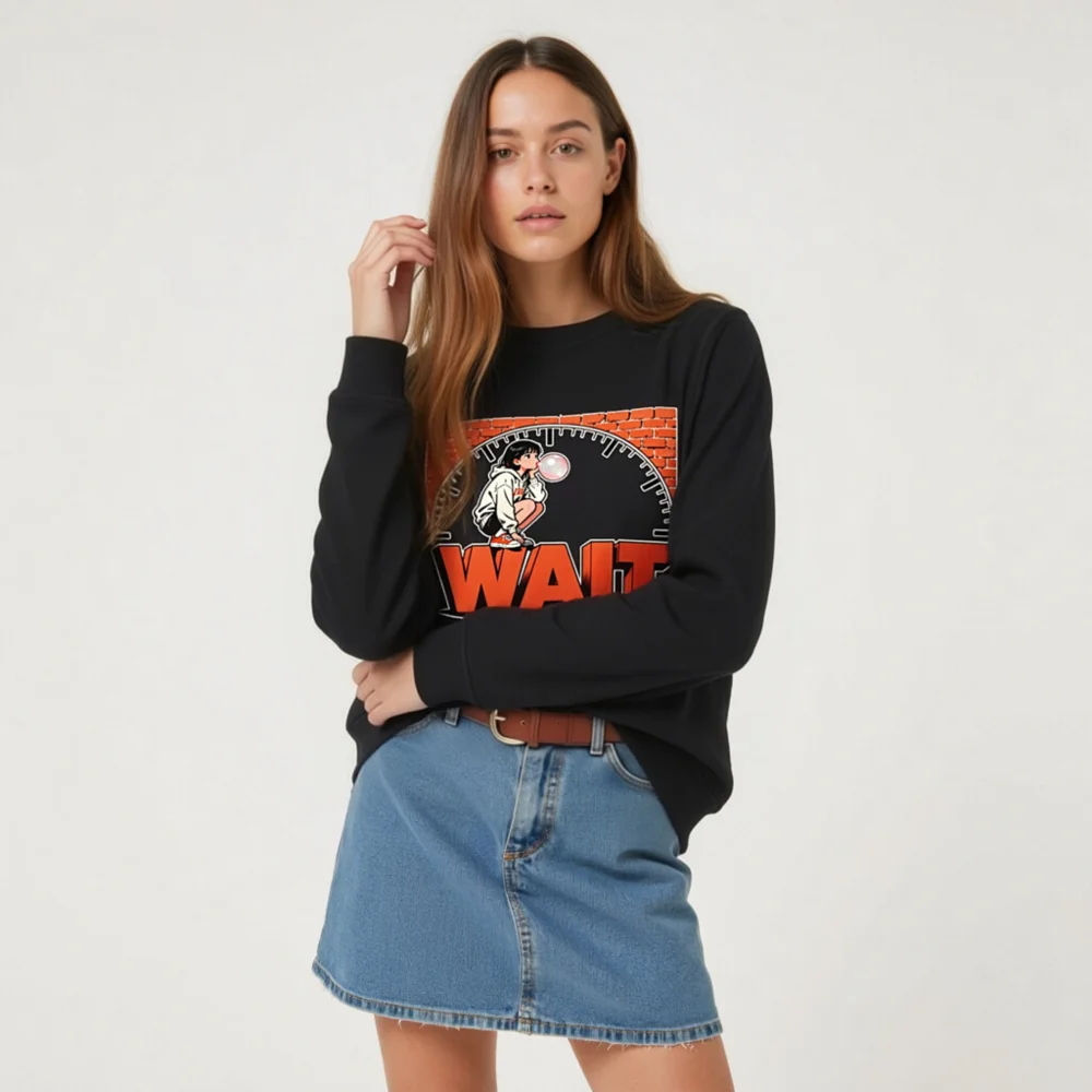 Unisex Organic Sweatshirt - 'Wait, It's Okay to Pause' Graphic Hoodie - Image 9