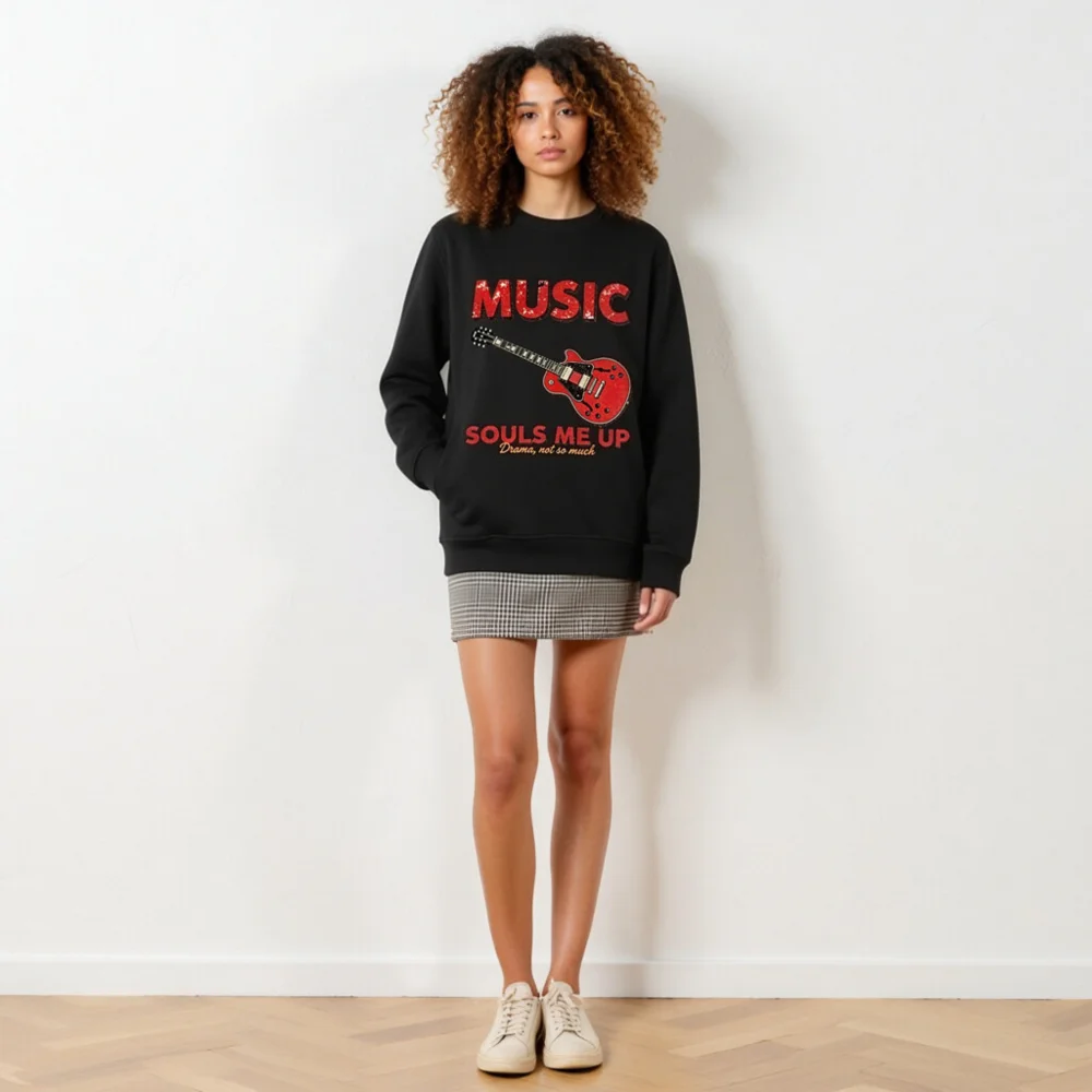 Music Souls Me Up Unisex Organic Cotton Sweatshirt - Image 6