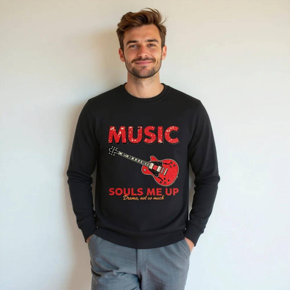 Music Souls Me Up Unisex Organic Cotton Sweatshirt - Image 7