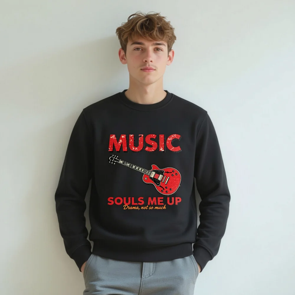 Music Souls Me Up Unisex Organic Cotton Sweatshirt - Image 8