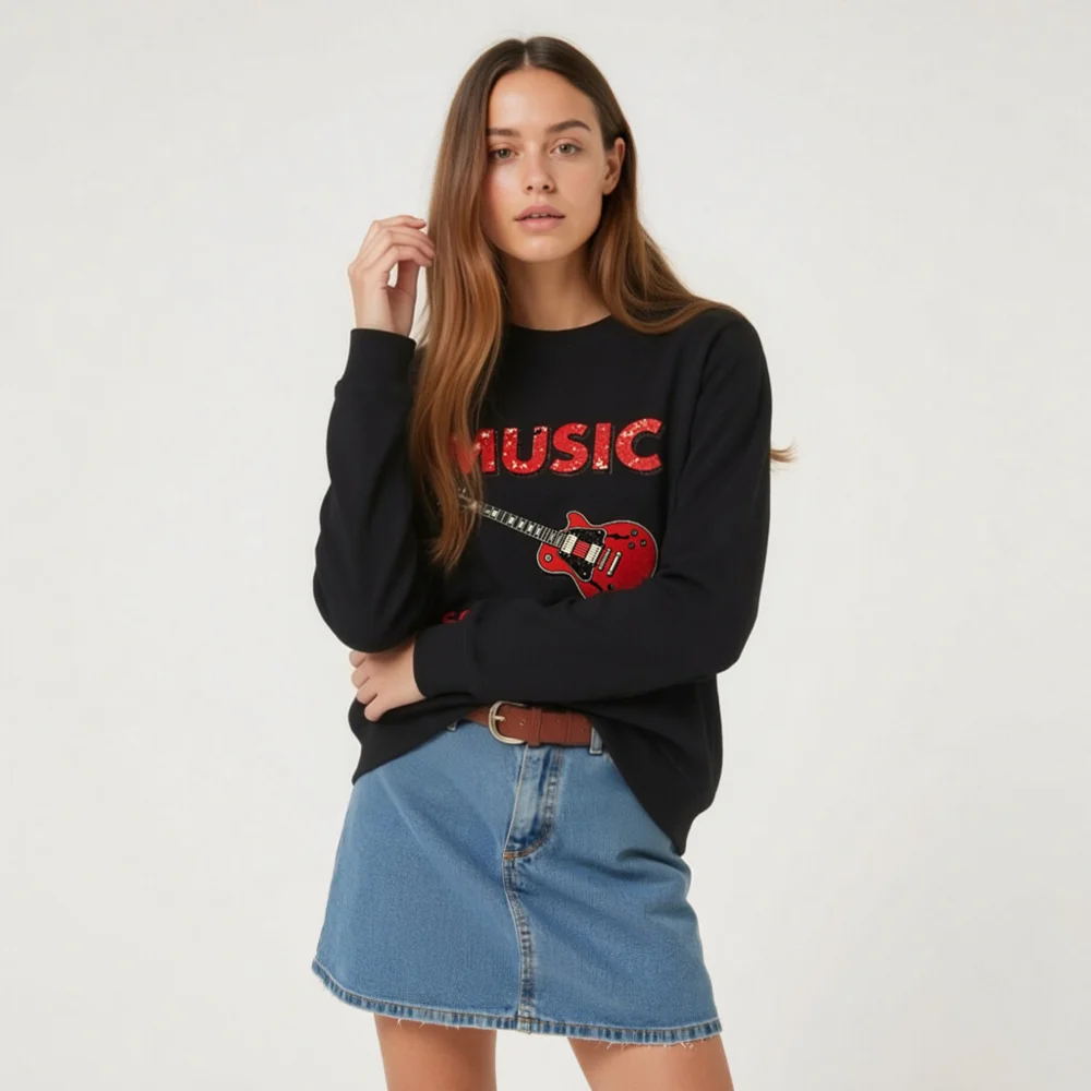 Music Souls Me Up Unisex Organic Cotton Sweatshirt - Image 9