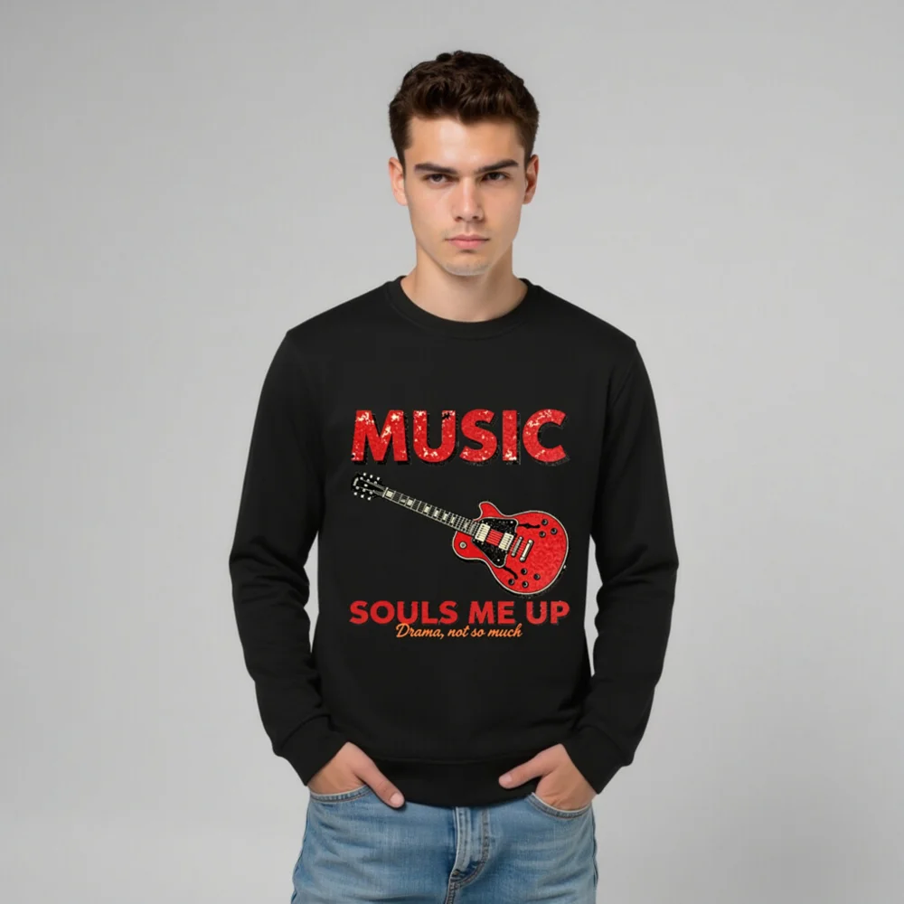 Music Souls Me Up Unisex Organic Cotton Sweatshirt - Image 11