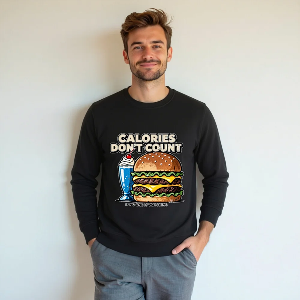 Calories Don't Count Sweatshirt – Unisex Organic Cotton Hoodie - Image 7