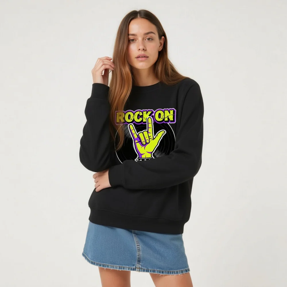 Rock On But Quietly Unisex Organic Sweatshirt - Image 9