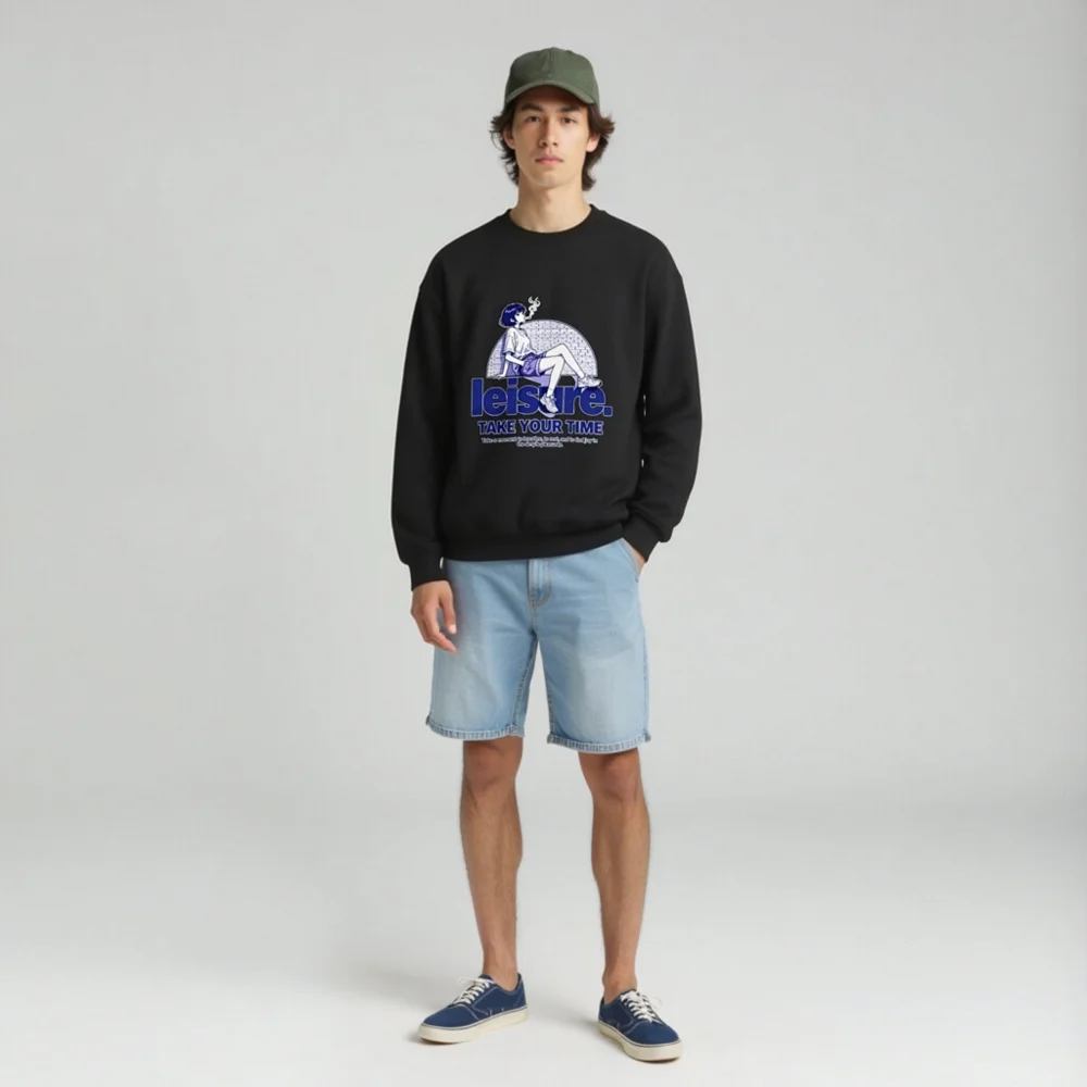 Leisure Take Your Time Unisex Crew Neck Sweatshirt - Image 3