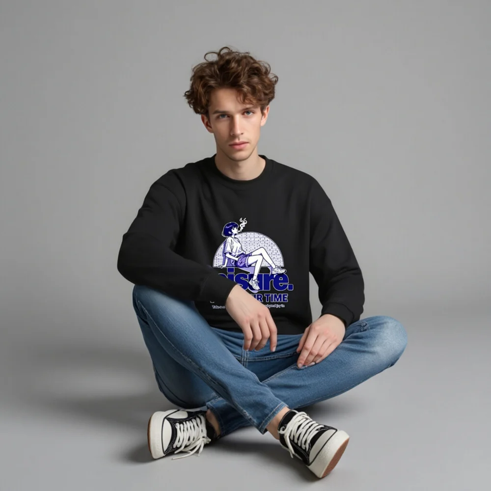 Leisure Take Your Time Unisex Crew Neck Sweatshirt - Image 4