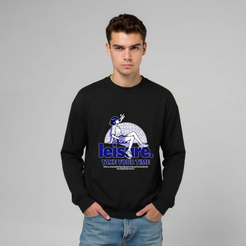 Leisure Take Your Time Unisex Crew Neck Sweatshirt - Image 11