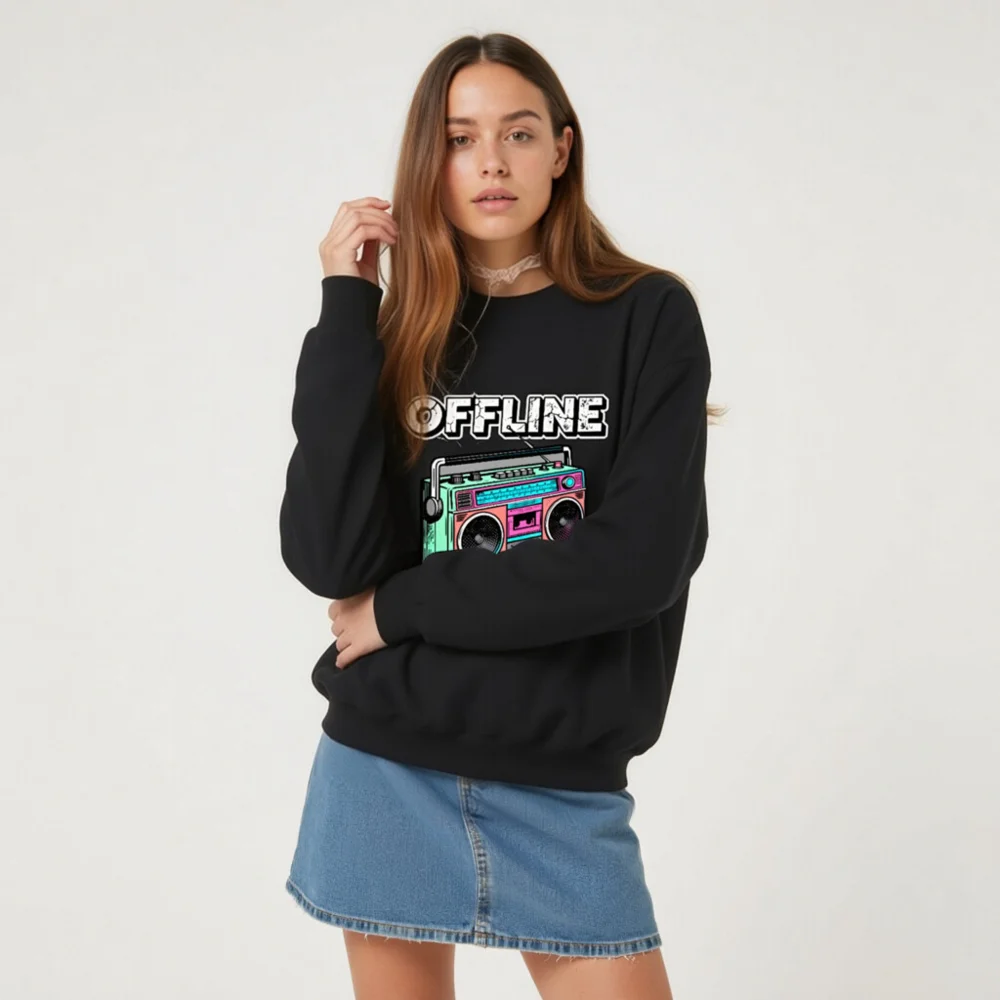 Offline My Social Battery Is Dead Sweatshirt - Unisex Crewneck - Image 9