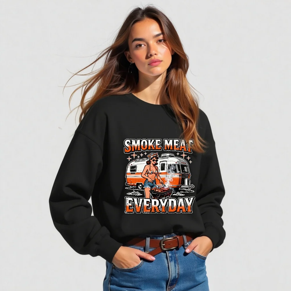 Smoke Meat Everyday Unisex Crewneck Sweatshirt - Image 5