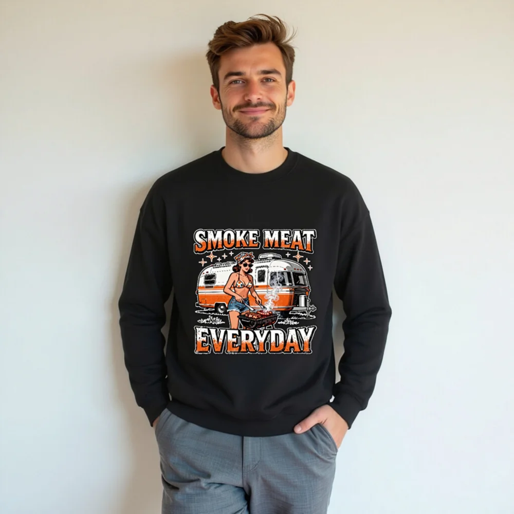 Smoke Meat Everyday Unisex Crewneck Sweatshirt - Image 7