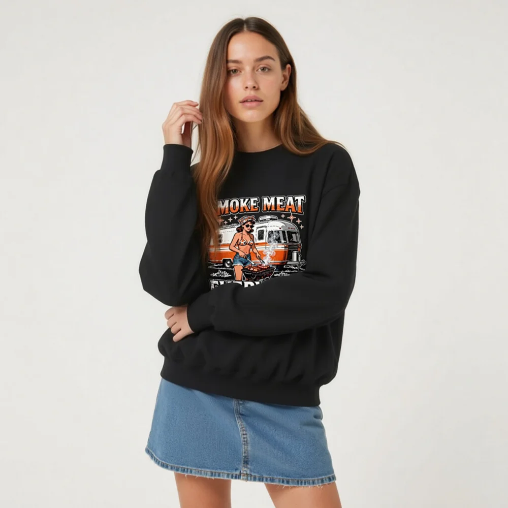 Smoke Meat Everyday Unisex Crewneck Sweatshirt - Image 9
