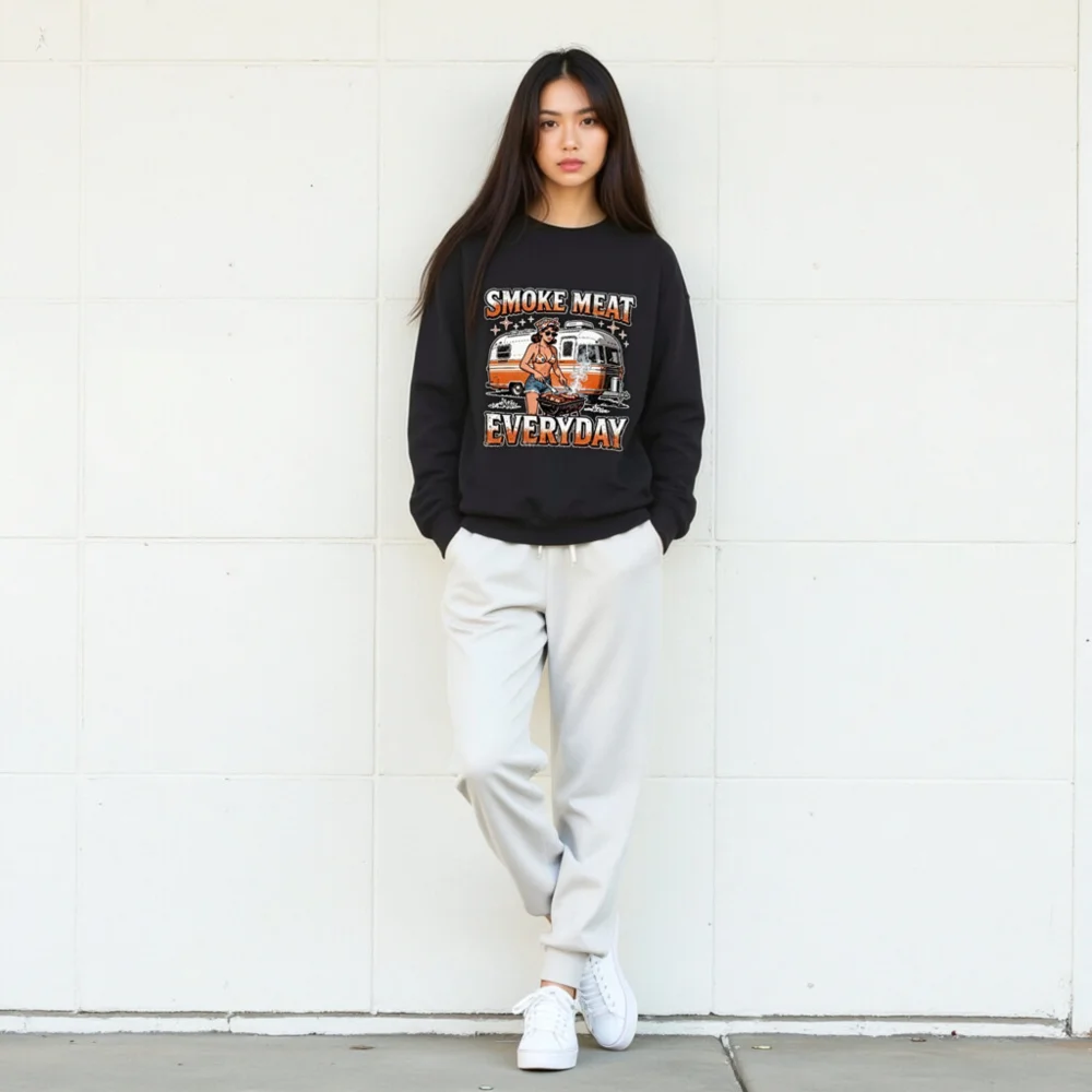Smoke Meat Everyday Unisex Crewneck Sweatshirt - Image 10