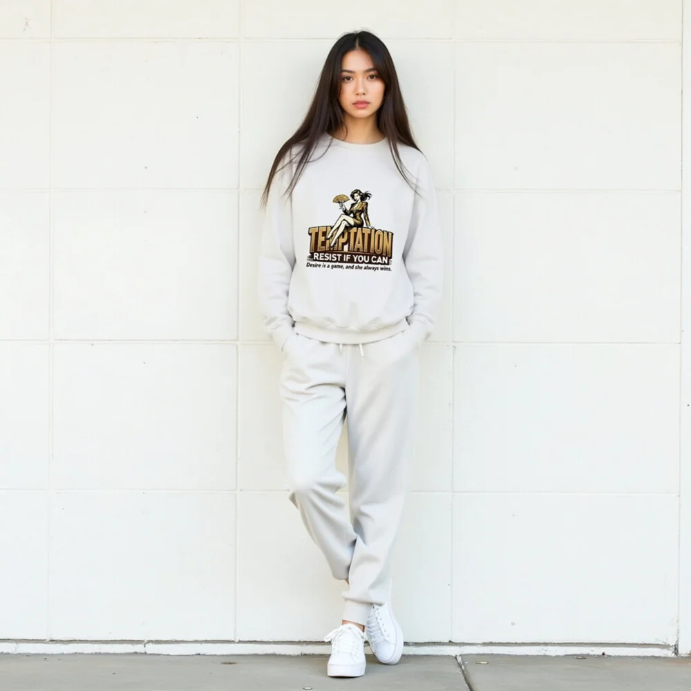 Temptation Resist If You Can Unisex Sweatshirt - Vintage Graphic Crewneck - Image 10