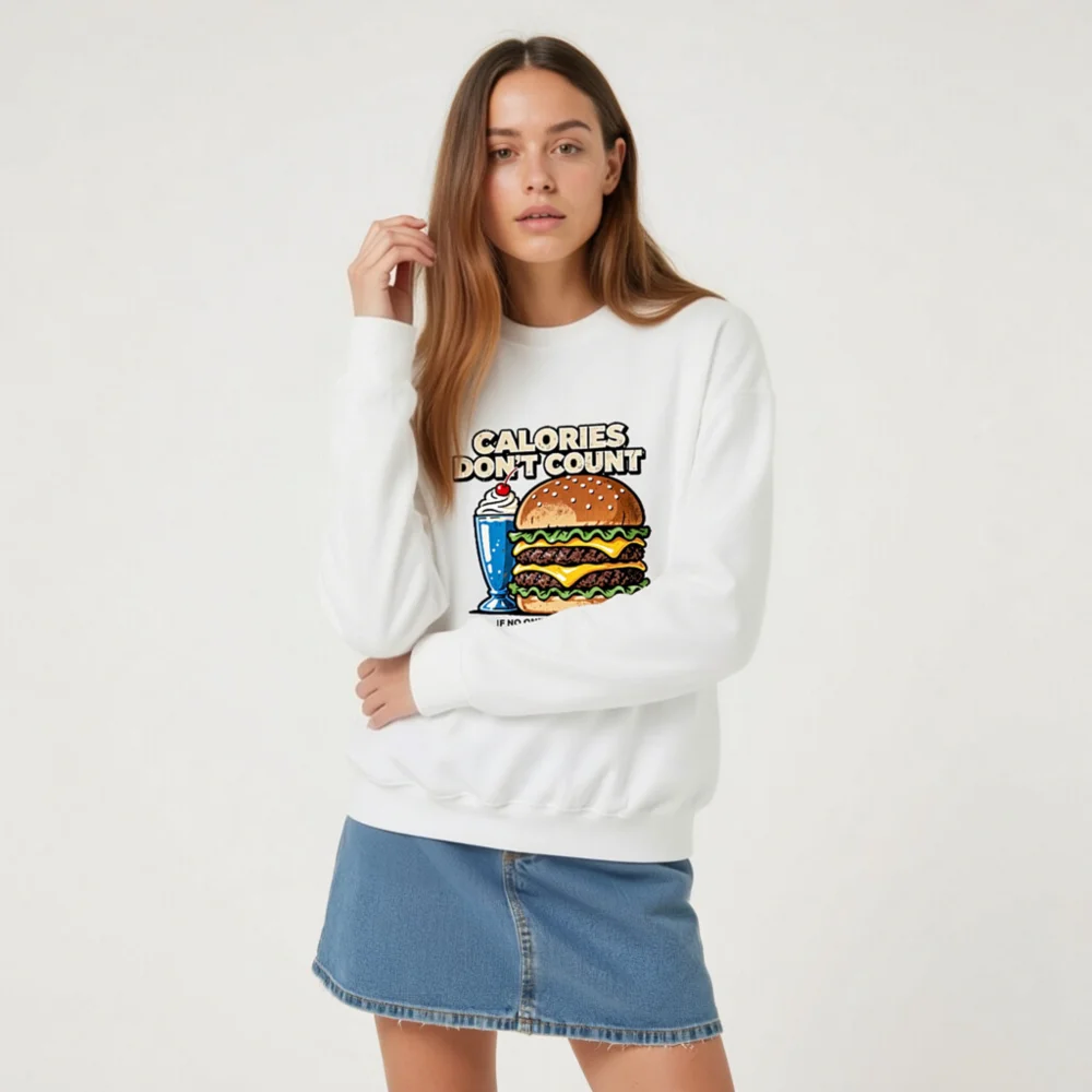 Calories Don't Count Sweatshirt – Unisex Crewneck Hoodie - Image 9