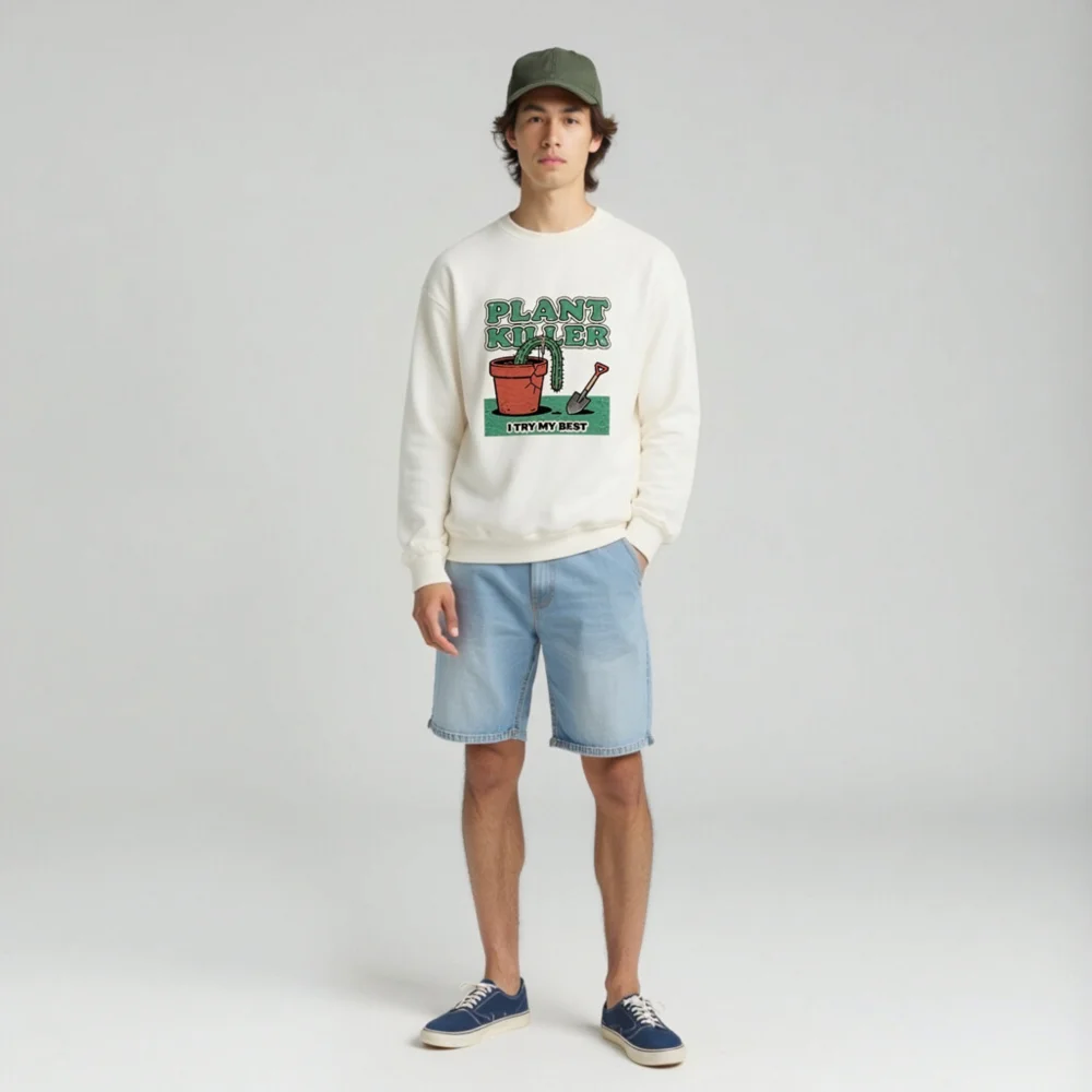 Plant Killer Sweatshirt - Unisex Crew Neck Graphic Pullover - Image 3