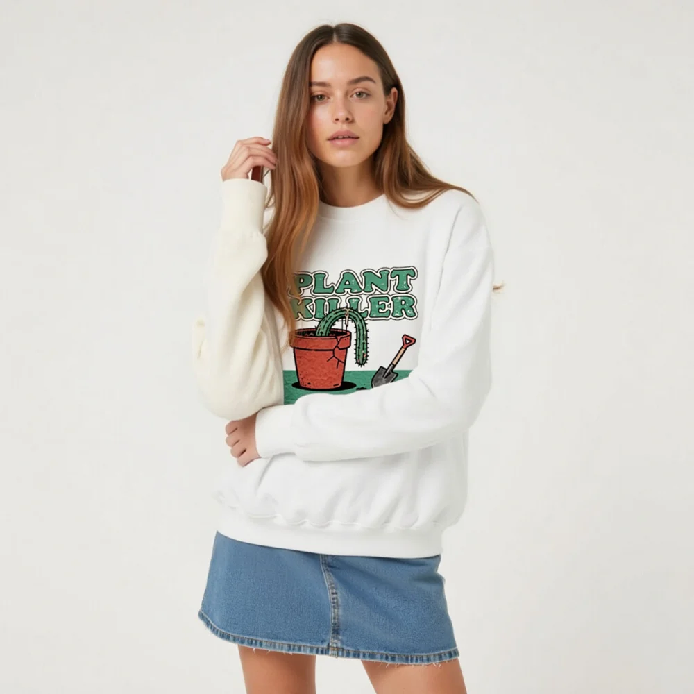 Plant Killer Sweatshirt - Unisex Crew Neck Graphic Pullover - Image 9