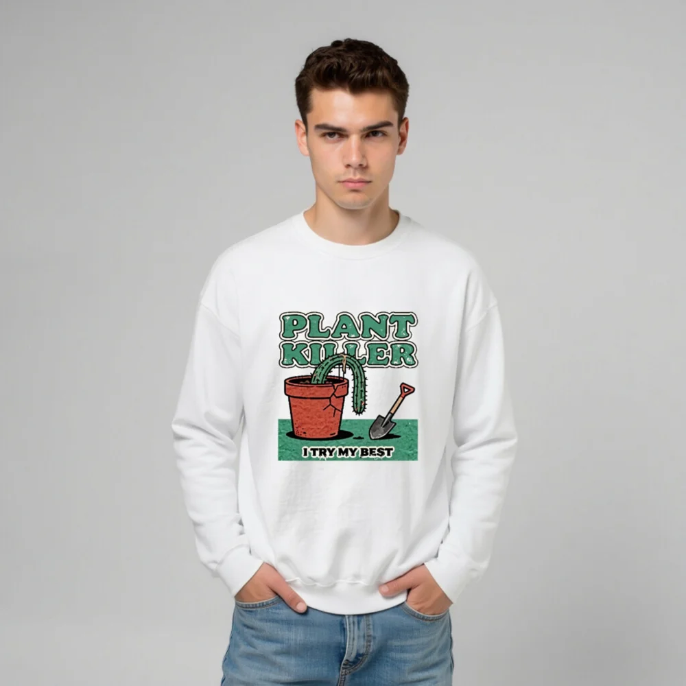 Plant Killer Sweatshirt - Unisex Crew Neck Graphic Pullover - Image 11