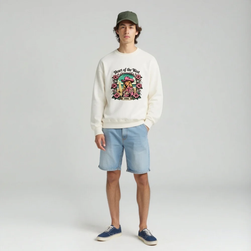Heart of the West 1986 Graphic Sweatshirt - Unisex Crewneck - Image 3